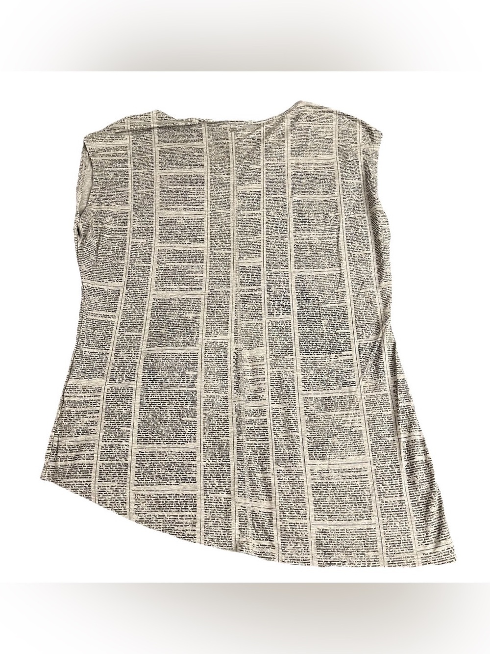 Guess Cowboys Wanted Newspaper Asymmetrical Sleeveless Tee Size XL - Picture 2 of 6